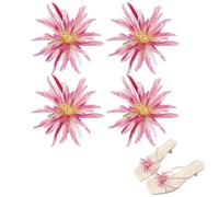 HOBBIESAY Clips para zapatos de flores removibles y reutilizables con flores decorativas de tela para tacones, planos, dama de honor, regalo para el día a día, 4.3-4.5 Zoll, Tela