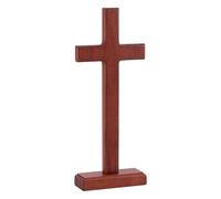 HOBBIESAY Cruz de madera de 21,4 cm de Cristo cruces de mesa cruces de pared con soporte para colgar, de pie para Pascua, bautismo, para la mesa, hogar, Navidad, iglesia, decoración de la habitación