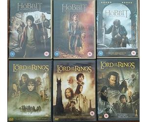 HOBBIT & THE LORD OF THE RINGS COLLECTION TRILOGY ANTHOLOGY the fellowship of the ring + two towers + return of the king + an unexpected journey + desolation of smaug + battle of the five armies dvd