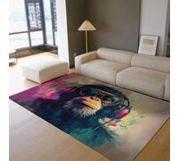 HOBBOY 150x210cm Alfombras de área Lavable Animales Modernos Alfombra salón alfombras Suaves de Mono Colores para el Suelo Interior Alfombra para la Sala de Juegos Dormitorio guardería