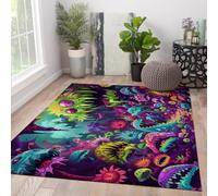 HOBBOY 180x270cm Alfombra Monstruos Psicodélicos Coloridos Lavable