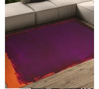 HOBBOY Alfombra área Grande Arte Acuarela Impresión Campo Color púrpura y Naranja Alfombras Puerta Pelo bajo Suave para Sala Estar Dormitorio Oficina Entrada 100 x 150 cm