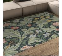 HOBBOY Alfombra de Área Verde 80 x 120 cm Alfombra Oriental Alfombra de Piso Willam Morris Alfombras Florales para Salón Dormitorio Alfombras de Cocina Alfombra Corredor Grande