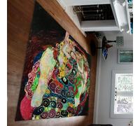 HOBBOY Alfombra de Estilo galería de Lujo Estilo Símbolo de la Virgen Pintura al Óleo Alfombras Antideslizantes de Pelo bajo Salón Espacio Sagrado Tapete de decoración 120 x 180 cm