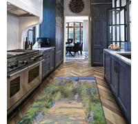 HOBBOY Alfombra de Granja Rural 150 x 210 cm Niña y Perro paseando Entre alfombras de Girasoles Famosa Estampada de Pintura Estampado Fina para Espacios habitables