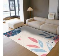 HOBBOY Alfombra Minimalista Salón 180x270cm Patrón Abstracto de Hojas Suelo Fino Interior Lavable sin Deslizamiento para Dormitorio Comedor Alfombra Estilo nórdico