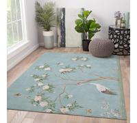 HOBBOY Alfombras de área para salón 60x100cm Alfombras Grandes Blandas Lavables a máquina grullas japonesas y Flor de Ciruelo Alfombra Interior para Dormitorio bajo la Mesa del Comedor