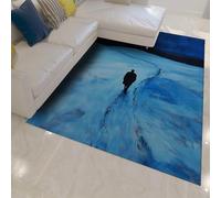 HOBBOY Alfombras de Estilo nórdico Acuarela Patrón de Silueta Abstracta Alfombra de Piso Suave y Delgada para Sala de Estar Dormitorio Estudio Oficina Entrada 160 x 200 cm