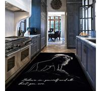 HOBBOY Cita Motivacional 160 x 230 cm Alfombras Zona Siluetas león Orgulloso Suelo Moqueta Luz Luna Paisaje Nocturno Alfombra Pelo bajo para decoración Oficina