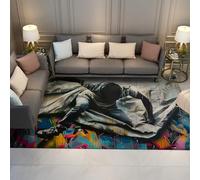 HOBBOY Deportes al Aire Libre 120 x 160 cm - Alfombras para salón Estilo Callejero Estampado Young Style Moqueta de Pelo bajo Pop Art Lavable Decoración Interior del Suelo