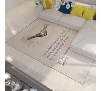 HOBBOY Frases clásicas Alfombra Pasillo Pareja cogida la Mano Patrones Alfombras 60 x 100 cm Poesía romántica Pelo bajo Lavable Decoración Suelo para Bodas