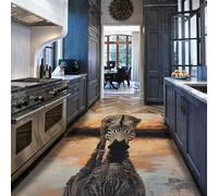 HOBBOY Tema Fauna Salvaje 160 x 230 cm Alfombras Zona Pradera Atardecer Suelo Pelo bajo Alfombra Cebra con Estampado Cebra Alfombra Cocina para Oficina Pasillo decoración del hogar