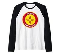 Hobbs New Mexico NM Zia Bandera Orgullo Insignia Recuerdo Camiseta Manga Raglan
