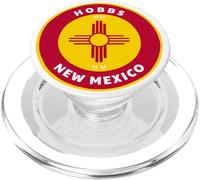 Hobbs New Mexico NM Zia Bandera Orgullo Insignia Recuerdo PopSockets PopGrip para MagSafe