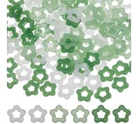 Hobbspring 120 cuentas espaciadoras en forma de flor, 3 colores, cristal pulido, jade de imitación, colgante de botón, agujero grande, cuentas sueltas para llaveros, collares, fabricación de joyas