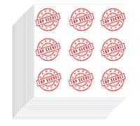 Hobbspring 180 calcomanías de papel autoadhesivo rojo Top Secret | 20 hojas de pegatinas decorativas impermeables para álbumes de recortes, calendarios, diarios, manualidades, fiestas