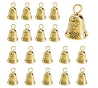 Hobbspring 20 piezas campanas colgantes con dragón tótem carillón de viento campanas encanto tibetano antiguo árbol de Navidad colgante para collares, pendientes, pulseras, fabricación de joyas DIY