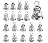 Hobbspring 20 piezas campanas colgantes con dragón tótem carillón de viento campanas encanto tibetano antiguo árbol de Navidad colgante para collares, pendientes, pulseras, fabricación de joyas DIY