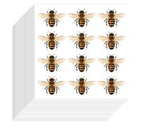 Hobbspring 240 pegatinas de abejas, 90 x 90 mm, papel autoadhesivo, pegatinas decorativas resistentes al agua, para álbumes de recortes, calendarios, diarios, manualidades, bolsas de fiesta