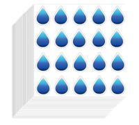 Hobbspring 400 pegatinas de papel decorativas autoadhesivas con gotas de agua, pegatinas azules impermeables decorativas para álbumes de recortes, papel, calendario, sobres, regalos, decoración