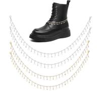 Hobbspring Bling Jewelry - Cadena de zapatos con borlas de lujo, cadena de zapatos de latón para sandalias, zapatos cavernosos, accesorios de decoración, Latón