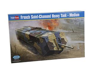 Hobby Boss 083859 1:35 Medium French Saint Chamond Heavy Tank Modellbau Hobby, Montaje, detallado, Blanco