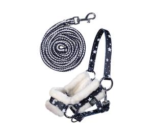 Hobby caballo HKM Hobby caballo Head Collar & ramal Set - Navy Stars