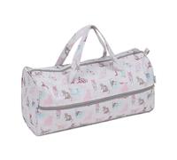 Hobby Gift Bolsa de Tejer Mediana con Cremallera Frontal Completa, Organizador de Crochet y Almacenaje de Lana para Viaje, Bolsa con Compartimentos, 16 x 43 x 19 cm, Gatos