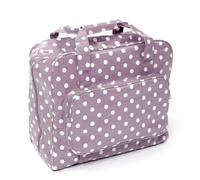 Hobby Gift MR4660Q máquina de Coser Exclusiva, Bolsa de Transporte Acolchada de PVC, Almacenamiento de Accesorios adicionales, 20 x 43 x 37 cm, Algodón Cloruro de polivinilo, Lunares Malva