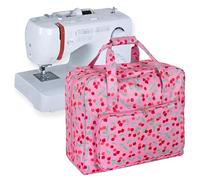 Hobby Gift Bolsa para Máquina de Coser - Bolsa de Transporte Acolchada con Cremallera, Bolsa Impermeable para Máquina y Accesorios - 20 x 44 x 38cm, Cereza