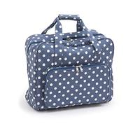 Hobby Gift Bolsa para máquina de Coser Exclusiva, Bolsa de Transporte Acolchada de PVC, Almacenamiento de Accesorios adicionales, 20 x 43 x 37 cm, Mezclilla de Lunares