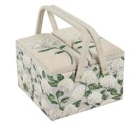 Hobby Gift Caja de almacenamiento grande para costura, doble tapa, 25 x 25 x 17 cm, hortensia