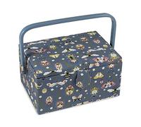 Hobby Gift Caja de Costura Mediana con Asa, Cesta de Algodón para Almacenaje de Costura, Organizador con Compartimentos, 18,5 x 25,5 x 14,5 cm, Insectos