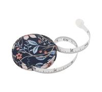 Hobby Gift Cinta métrica retráctil - de 150 cm/60 pulgadas con estampado clásico de pájaros en flor, para manualidades y costura, con cubierta de tela de algodón, medidas imperiales y métricas,