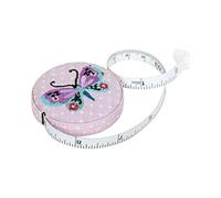 Hobby Gift Cinta métrica retráctil para coser, 150 cm, diseño de insectos y mariposas