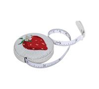 Hobby Gift Cinta métrica retráctil para coser, 150 cm, fresas naturales
