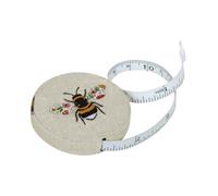 Hobby Gift Cinta métrica retráctil para coser, cubierta de tela, 150 cm, abejas