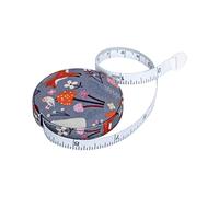 Hobby Gift Cinta métrica retráctil para coser, cubierta de tela, 150 cm, seta del bosque
