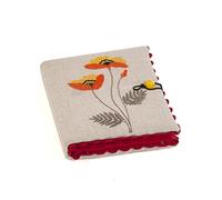 Hobby Gift Estuche para agujas, 5 agujas de coser, 4 alfileres de seguridad, 3 pines incluidos, almacenamiento de objetos punzantes 100% algodón, 2,5 x 9,5 x 11,5 cm, flores silvestres