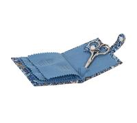 Hobby Gift Estuche para agujas - Tela de algodón con estampado floral de bosque, cierre a presión, páginas de fieltro, alfileres y tijeras Kit de costura compacto para manualidades y costura 9,5x 9cm