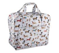 Hobby Gift Exclusiva Bolsa de Transporte Acolchada de PVC para máquina de Coser, Almacenamiento de Accesorios adicionales, 20 x 44 x 38 cm, Perro Salchicha