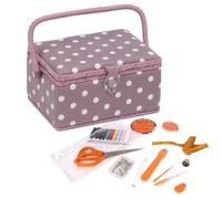 Hobby Gift Exclusiva caja de almacenamiento precargada para manualidades con kit de costura de 94 piezas incluido, punto malva, mediano, MRM121F