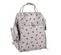 Hobby Gift Mochila Crafters Bee: Mochila Duradera e Impermeable para Guardar Hilos con múltiples Compartimentos, Panel Organizador y Orificios Reforzados para Hilos, 28x24x43cm