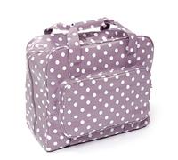 Hobby Gift MR4660Q máquina de Coser Exclusiva, Bolsa de Transporte Acolchada de PVC, Almacenamiento de Accesorios adicionales, 20 x 43 x 37 cm, Algodón Cloruro de polivinilo, Lunares Malva