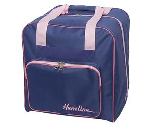 Hobby Gift Overlocker - Bolsa de transporte acolchada de poliéster para máquina, bolsillos para almacenamiento de accesorios adicionales, 39 x 32 x 36 cm, azul marino y rosa, azul y rosa, (d/w/h) 39 x