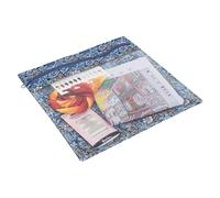 Hobby Gift Práctica Bolsa de algodón con Estampado Floral, Bolsillo Frontal Transparente y Almacenamiento Trasero, Ideal para labores de Aguja, Hilos y Accesorios (30 x 29.5 cm).