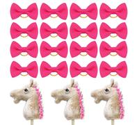 Hobby Horse 16 lazos con bandas de goma, arcos para mascotas, accesorios para caballos de enganche, pelo largo, mascotas, perros, gatos, cachorros, color rosa oscuro