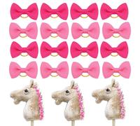 Hobby Horse - 16 lazos con gomas elásticas, lazos para animales domésticos, accesorios para Hobby Horse de pelo largo para perros, gatos y cachorros