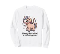 Hobby Horse Girl Galopando Alrededor De Kawaii Pony Sudadera