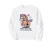 Hobby Horse Girl Galopando Alrededor De Pony Sudadera